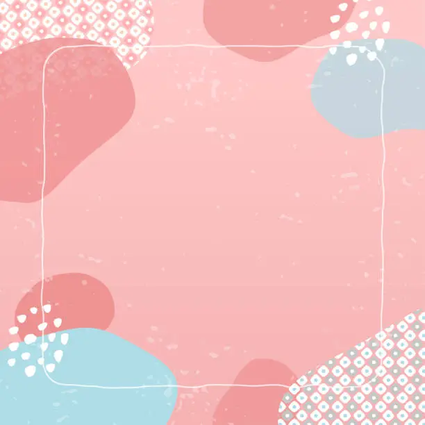 Vector illustration of Spring Japanese modern abstract background (square version)