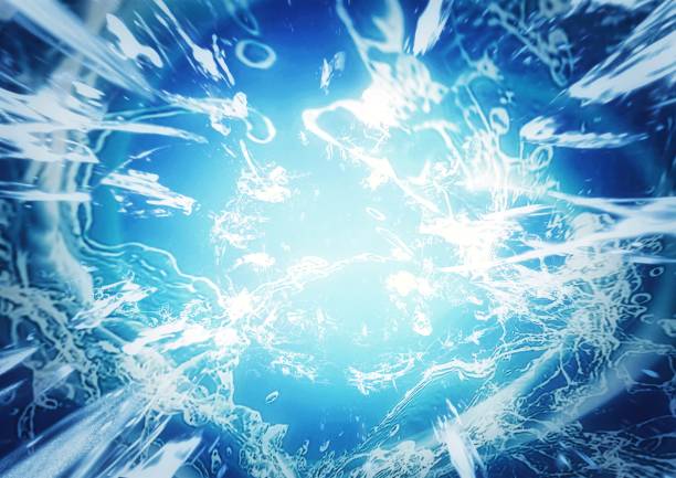 istock Abstract background with blue splashes and ice shards 1459886531