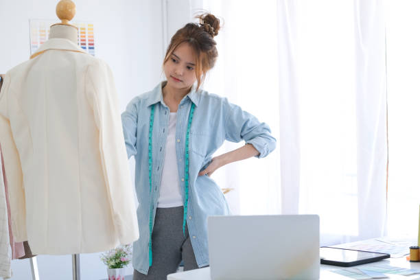 istock Fashion designer working in studio 1459887963