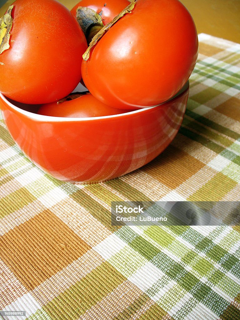 Frescos ripes persimmons - Royalty-free Algodão Foto de stock