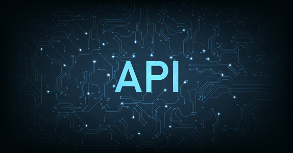 Application Programming Interface On Blue Background Stock Illustration ...