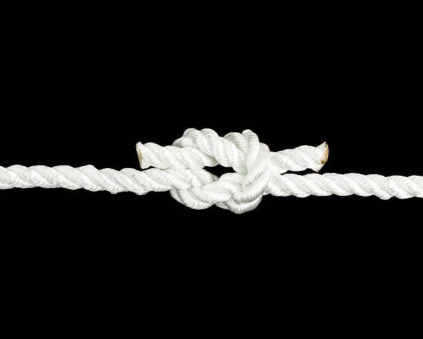 istock Square knot in nylon rope 145989238