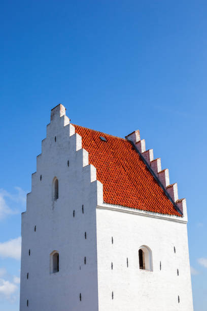 Church steeple with crow-stepped gable