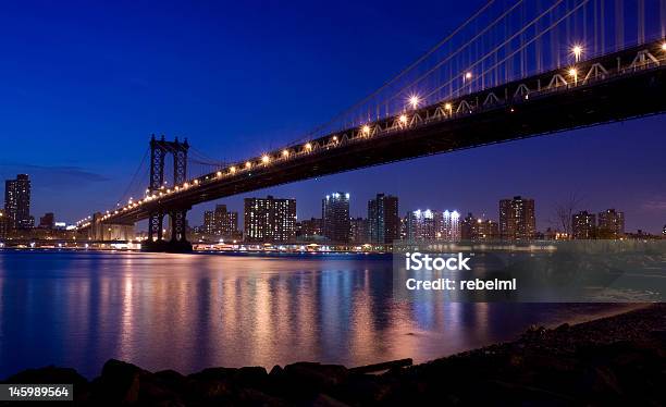 Cidade De Nova Iorque Da Ponte De Manhattan - Fotografias de stock e mais imagens de Anoitecer - Anoitecer, Ao Ar Livre, Arquitetura