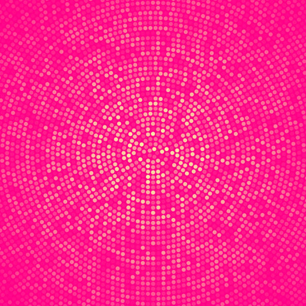 abstrakcyjne różowe tło półtonów w kropki - modny design - pink backgrounds lighting equipment disco stock illustrations
