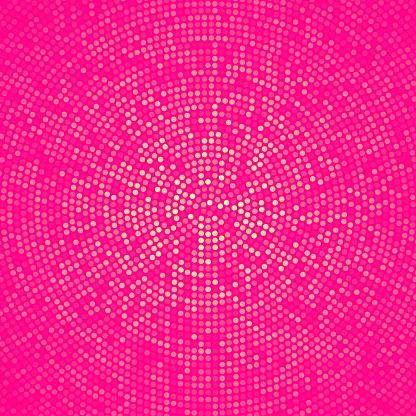 Modern and trendy background. Halftone design with a lot of small dots and beautiful color gradient. This illustration can be used for your design, with space for your text (colors used: Yellow, Beige, Orange, Red, Pink, Purple). Vector Illustration (EPS file, well layered and grouped), square format (1:1). Easy to edit, manipulate, resize or colorize. Vector and Jpeg file of different sizes.