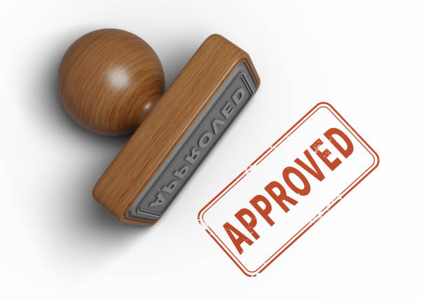 square rubber stamp with the word 'approved',3d rendering