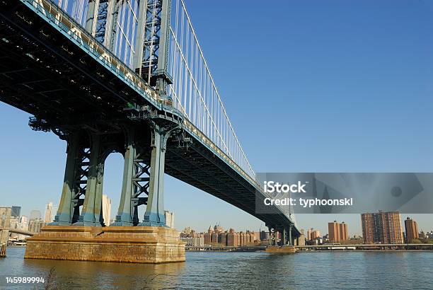 Manhattan Bridge Stock Photo - Download Image Now - Blue, Brooklyn - New York, City