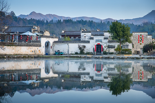 Beautiful ancient villages,Hongcun,Anhui Province,\nChina