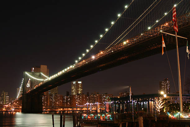 istock Brooklyn Bridge and Manhattan skyline At Night 145990084