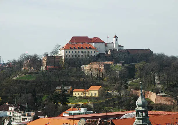 Spilberk castle on the hill in Brno, Czech Republic