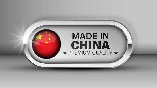 Made in China graphic and label. Some elements of impact for the use you want to make of it.