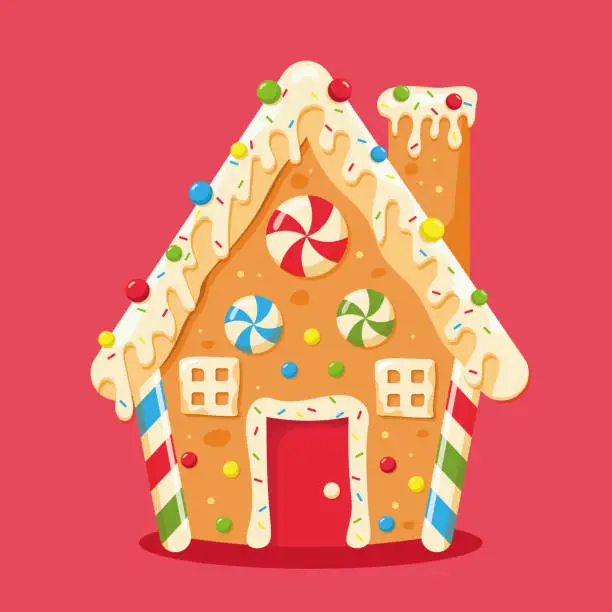 Vector illustration of Gingerbread house