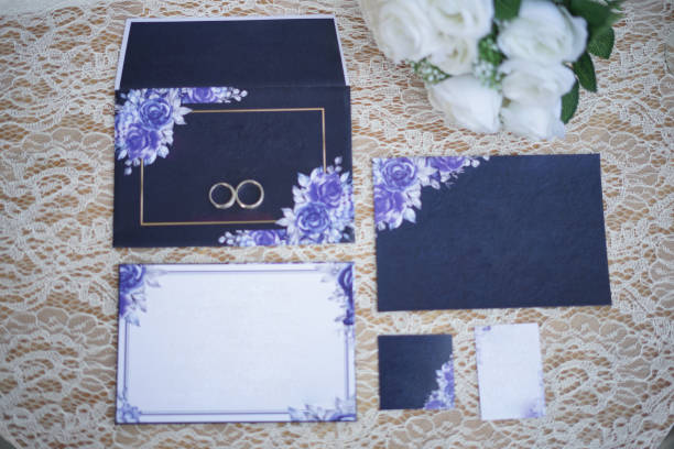 istock Wedding Invitation Card with Flowers 1459912536