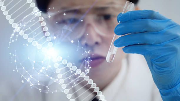 Genetic engineering concept. Genetic testing. pharmacy. Regenerative medicine. stock photo