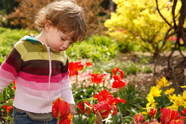 istock Child in the garden 145992120