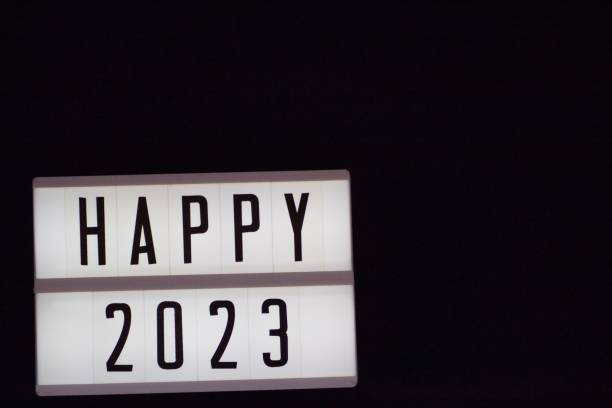istock Black background congratulating the new year. 1459922333