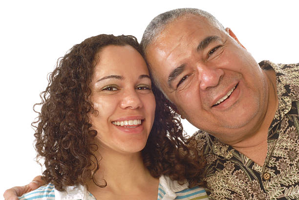 Dad with his daughter stock photo