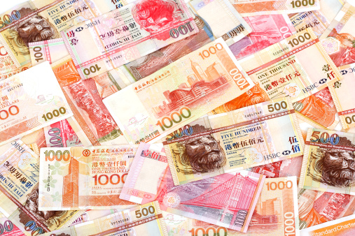 Hong Kong Dolla--1000,500 and 100 bill