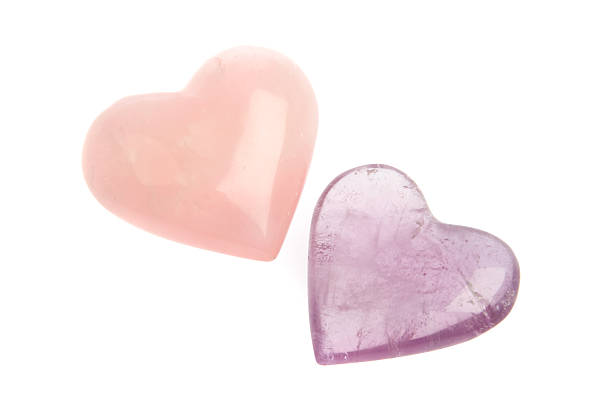 istock Rose Quartz and Amethyst Hearts 145992724