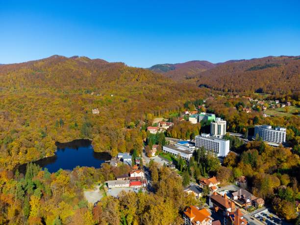 istock Aerial landscape of Sovata resort - Romania 1459927810