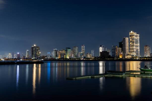 istock Manila bay at night in Philippines 1459930152