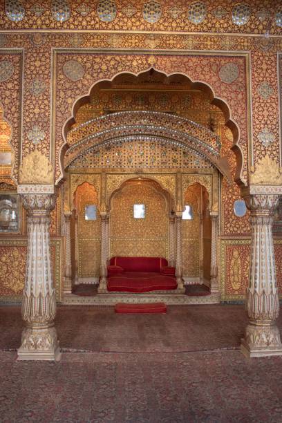 istock Vertical shot of a traditional Rajasthani arch inside Rang Mahal 1459934193