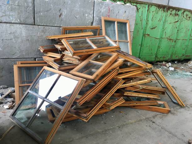istock Wooden window frames stacked outdoors 1459934536