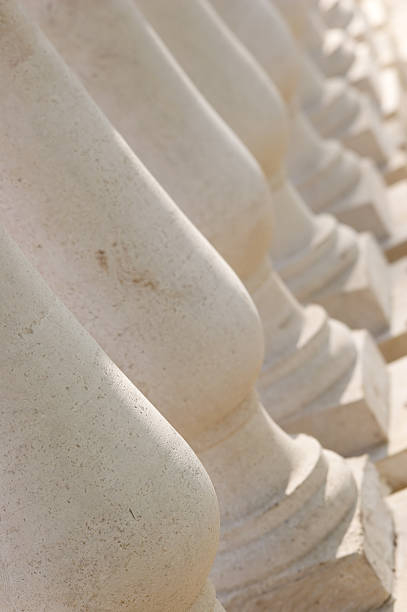 istock Small carved columns of beige color 145993602