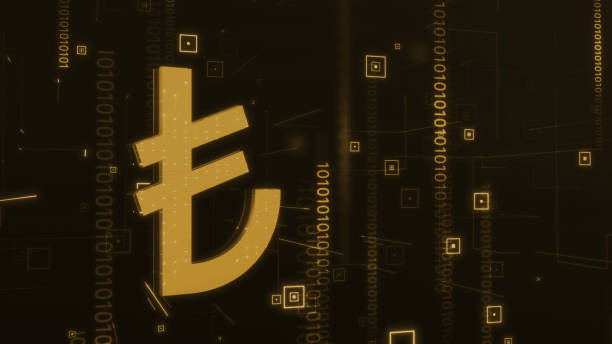 Financial Technologies - binary code background stock photo