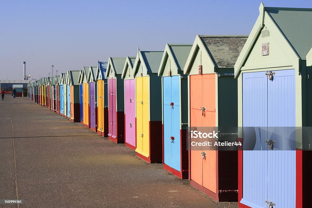 Cabanes de la plage, Hove, Sussex de l'Est, en Angleterre - Photo de Angleterre libre de droits