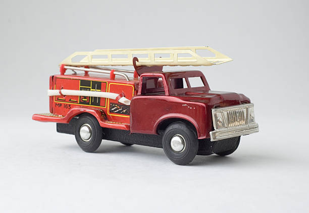 istock Vintage toy fire truck 145994269