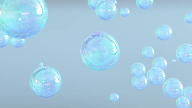 istock 3D cosmetic rendering Bubbles of serum on a blurry background 1459943230