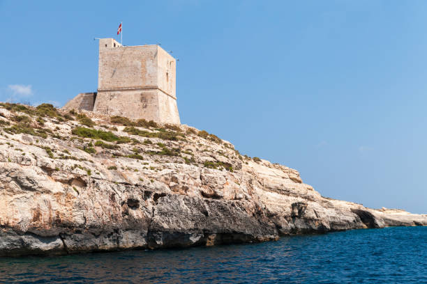 istock Maltese coastal landscape with Mgarr ix-Xini Tower 1459945256