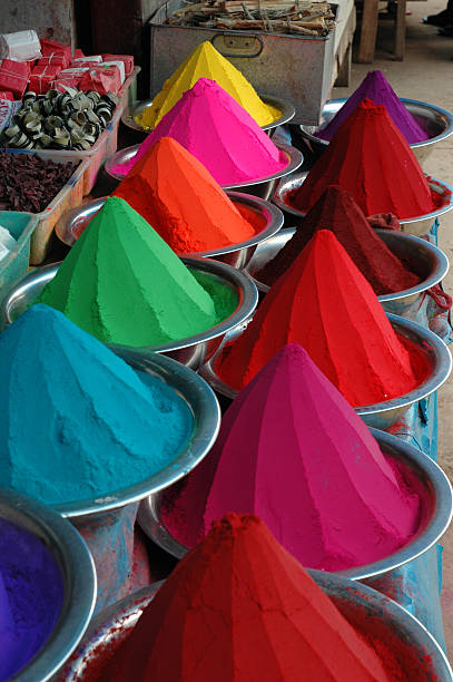 istock Colored dyes in market, Mysore, India 145994569