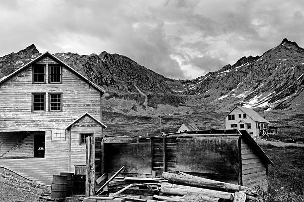 Independence Gold Maine Independence Mine State Historical Park in Alaska miners cabin stock pictures, royalty-free photos & images