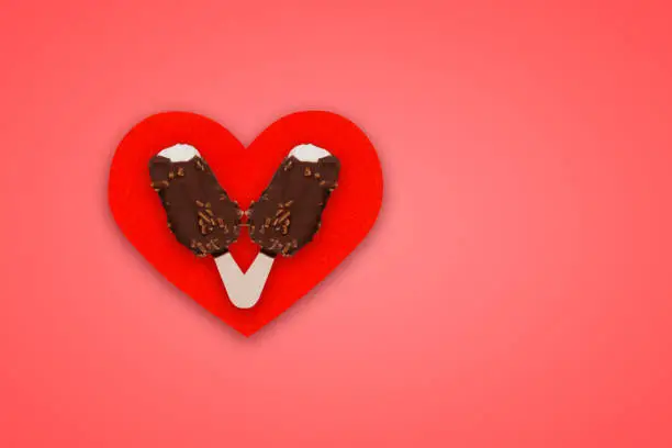 Ice cream, Chocolate bar, 14 february day, valentines week and love day image.