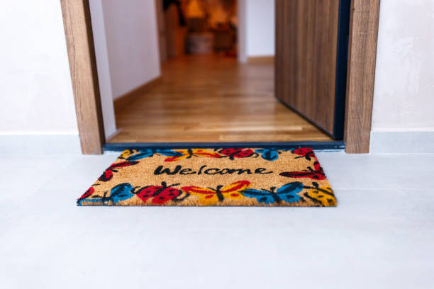 istock Welcome doormat in front of the door 1459956008
