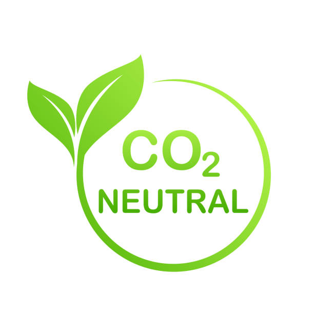 istock Carbon neutral sign or icon. Green leaves in a circle 1459960604