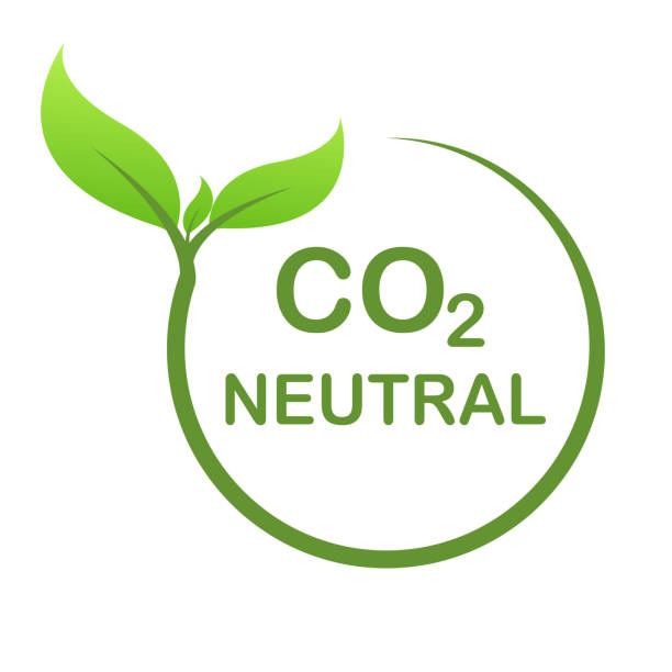 istock Carbon neutral sign or icon. Green leaves in a circle 1459960605