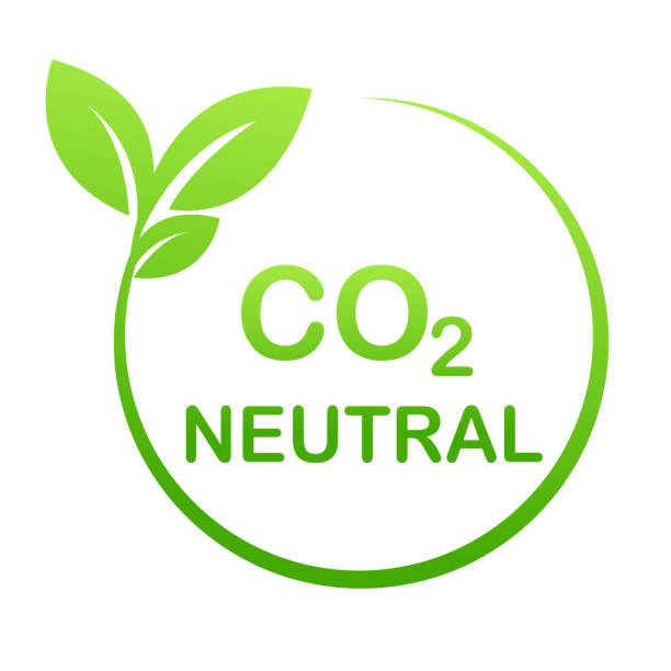 istock Carbon neutral sign or icon. Green leaves in a circle 1459960609