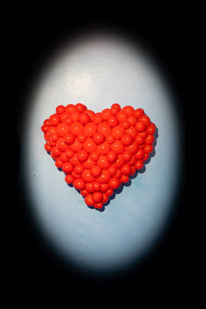 istock Red heart - symbol of love, romantic, celebration. Concept with copy space. 1459960842