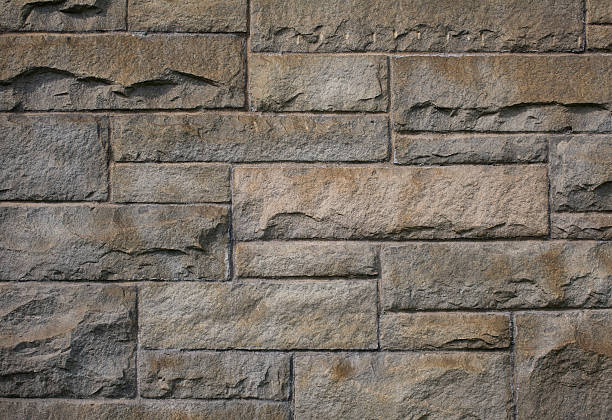 視点の石の壁 ストックフォト