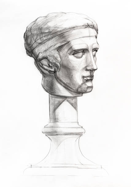 istock hand drawn gypsum model of Diadumenos head 1459962450