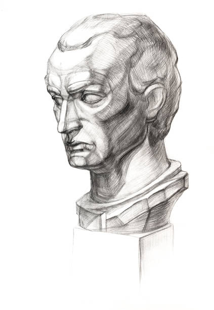 istock hand drawn gypsum model of Gattamelata head 1459962459