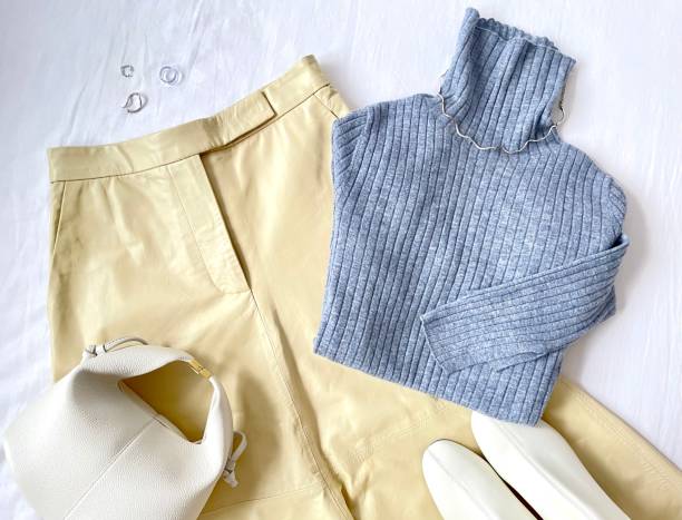 istock gray turtleback sweater and leather skirt 1459964238
