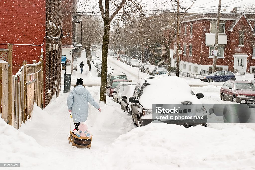 Balade sous la neige - Zbiór zdjęć royalty-free (Montreal)