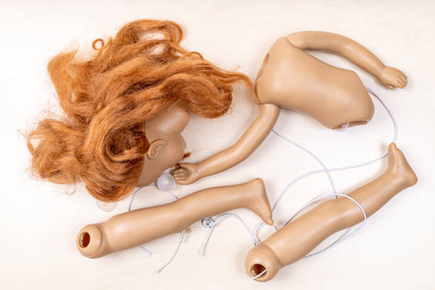 istock top view of details of disassembled plastic doll 1459966556