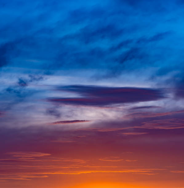 istock Sunset sky with multicolor clouds. Gorgeous panorama twilight sky and cloud at morning background. Dramatic beautiful sunset sunrise and dramatic clouds. Panorama sunset sky for background or sunrise 1459967471