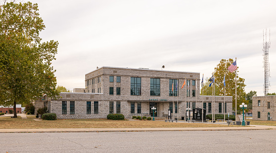 Jay, Oklahoma, USA - October 16, 2022: The Delaware County Courthouse